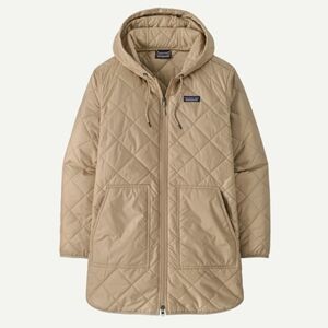Patagonia Tan Quilted Hooded Jacket